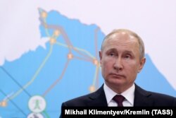 Президент России Владимир Путин в аннексированном Севастополе, 18 марта 2019 года