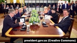 Зустріч «Дев’ятки». Переговори лідерів України, США, Франції, Фінляндії, Німеччини, Великої Британії, Італії, ЄС і НАТО. Вашингтон, 18 серпня 2025 року