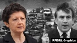 Тея Цулукиани и Михаил Саакашвили, коллаж