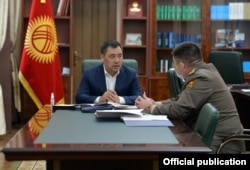 Садыр Жапаров и Уларбек Шаршеев. 26 октября 2020 г.