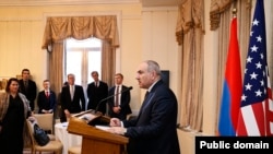Премьер-министр Никол Пашинян посетил прием, организованный «Спасите Армению» в Вашингтоне, 3 февраля 2025 г.
