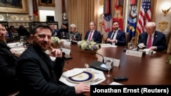 Уладзімер Зяленскі на сустрэчы з прэзыдэнтам ЗША Дональдам Трампам