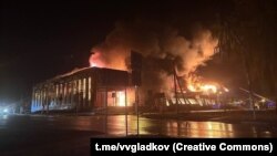 Російські медіа уточнюють, що загорівся торгівельний центр (фото оприлюднив губернатор Бєлгородської області)