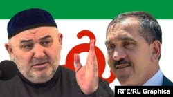 Муфтий Хамхоев Iийса а, ГIалгIайчоьнан куьйгалхо Евкуров Юнус-Бек. Коллаж.