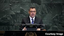 Садыр Жапаров БУУ трибунасында.