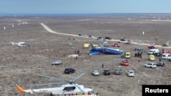 Снятое Азаматом Сарсенбаевым фото места крушения самолета в Актау