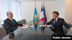 Встреча Токаева и Макрона в Нью-Йорке. Фото Акорды