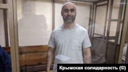 Ельдар Кантиміров, фігурант «алуштинської справи «Хізб ут-Тахрір» на засіданні в Південному окружному військовому суді міста Ростов-на-Дону, 17 серпня 2020 року