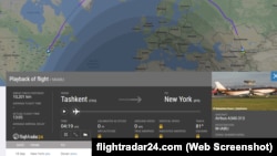 Скриншот с сайта Flightradar24.