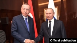 Լուսանկարը՝ Կրեմլի պաշտոնական՝ Kremlin.ru կայքէջից, Պուտին-Էրդողան հանդիպում, 19 հունվարի, 2020թ., Բեռլին
