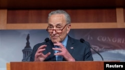 ԱՄՆ Սենատի դեմոկրատական մեծամասնության ղեկավար Չաք Շումեր, Վաշինգտոն, 23-ը ապրիլի, 2024թ.