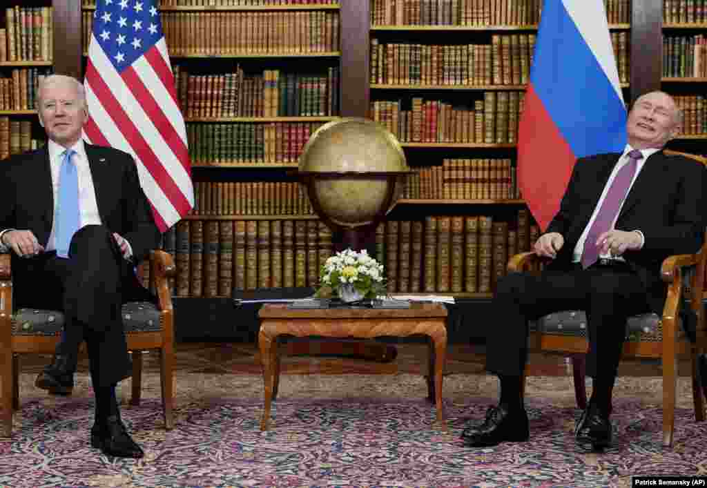 دیدار رئیس‌جمهور آمریکا جو بایدن و پوتین در ۱۶ ژوئن ۲۰۲۱ در نشست آمریکا-روسیه در ژنو