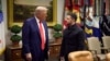 This file image shows Ukrainian President Volodymyr Zelensky (right) and US President Donald Trump (left) during their meeting at the White House in Washington on August 18.
