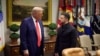 Президент США Дональд Трамп (л) і президент України Володимир Зеленський, Білий дім, Вашингтон, 18 серпня 2025 року