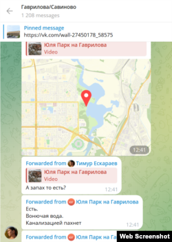 Фрагмент переписки в одном из активистских чатов