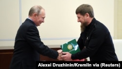 Владимир Путин и Рамзан Кадыров, архивная фотография