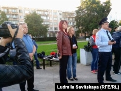 Ульяна Михайлова на одном из митингов