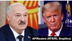 Belarusian leader Aleksandr Lukashenko (left) and US President Donald Trump (composite file photo)