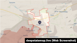 Покровськ на мапі DeepState станом на 30 жовтня 2025 року