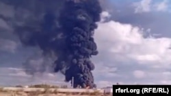 Пожежа на нафтобазі у Феодосії. Архівне фото