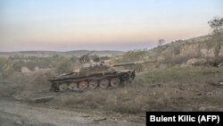 Խոցված տանկ Ջաբրայիլում, 16-ը հոկտեմբերի, 2020թ.