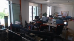 Відео пошкоджень офісу київського бюро Радіо Свобода після нічної комбінованої атаки військ РФ на столицю 