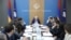 Armenia- Prime Minister Nikol Pashinian chairs a meeting of the leadership of his Civil Contract party, Yerevan, October 28, 2025.