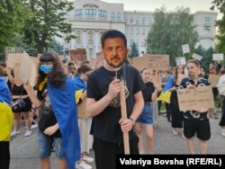 Під час протесту у Дніпрі, 23 липня 2025 року
