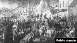 XIX гасырда иҗат иткән Борис Чориковның "Явыз Иванның Казанны алуы" дип аталган рәсеме