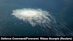 Выхад газу з падарванага газаправоду 27 верасьня 2022 году