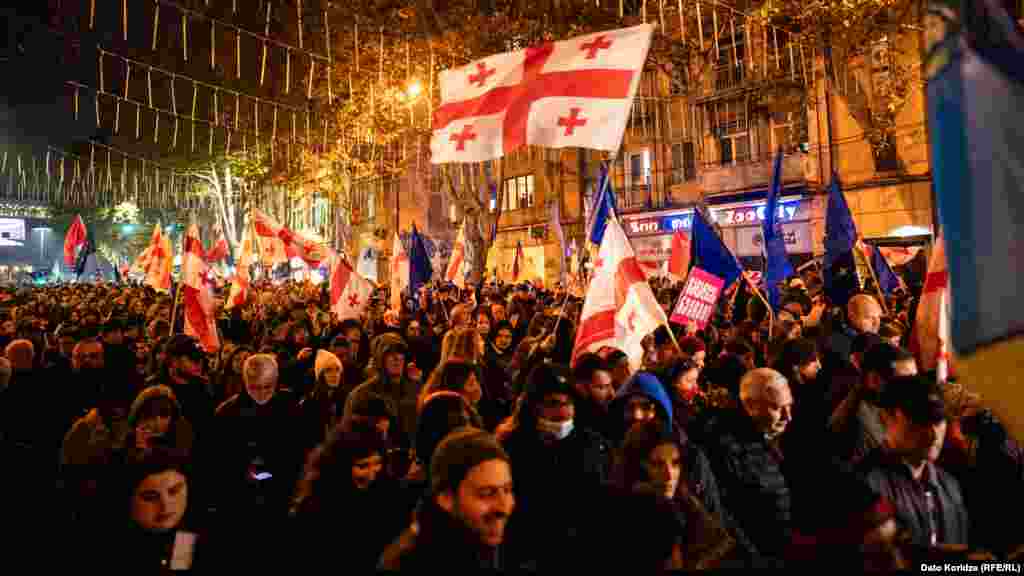 28 ноября 2025 года в Тбилиси прошли новые протестные шествия