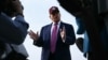 US President Donald Trump speaks to reporters after stepping off Air Force One at Joint Base Andrews in Maryland on June 10.