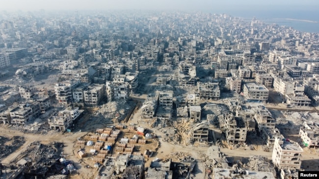 Qəzza şəhərində dağıntılar