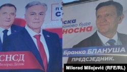 Najveći jaz između finansiranja vlasti i opozicije vidljiv tokom predizborne kampanje za predsjednika RS, tvrdi Transparency International BiH. Predizborni bilbordi, Banjaluka, novembar, 2025.