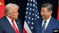 Дональд Трамп на сустрэчы зь Сі Дзіньпінам