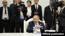 ՀՀ վարչապետ Նիկոլ Փաշինյանը ՀԱՊԿ գագաթնաժողովում, Բիշքեկ, 28-ը նոյեմբերի, 2019թ.