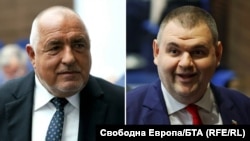 Лидерът на ГЕРБ Бойко Борисов и санкционираният за корупция от САЩ и Великобритания лидер на "ДПС - Ново начало" Делян Пеевски.