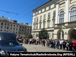 Прощання з українським поетом, шістдесятником, громадським діячем Ігорем Калинцем. Львів, 1 липня 2025 року