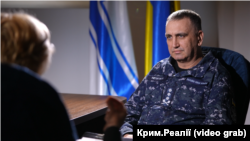 Командующий ВМС ВСУ Алексей Неижпапа во время интервью Крым.Реалии. Одесса, 27 марта 2025 года