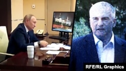 Фотоколаж: Володимир Путін (ліворуч) та Сергій Аксьонов