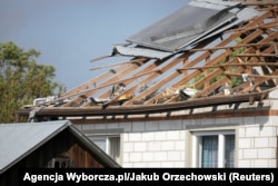 Зруйнований дроном будинок в польському селі на сході країни. 10 вересня 2025 року