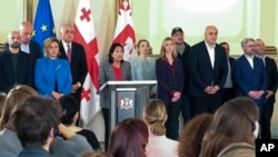 Зурабишвили и лидеры оппозиции