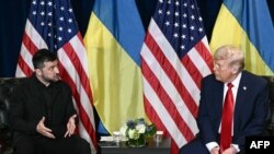 Президент США Дональд Трамп провів зустріч з президентом України Володимиром Зеленським на полях Генасамблеї Організації Об'єднаних Націй у Нью-Йорку, 23 вересня 2025 року
