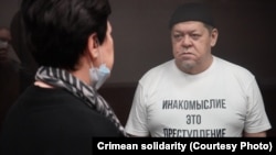 Зекір'я Муратов під час оголошення вироку в Південному окружному військовому суді. 11 лютого 2022 року