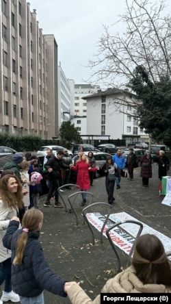 Протестиращи във Франкфурт