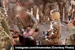 Рыма падчас навучаньня тактычнай мэдыцыне, фота з прыватнага архіву