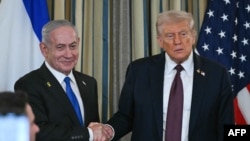 АКШ президенти Дональд Трамп менен Израилдин премьер-министри Биньямин Нетаньяху, 29-сентябрь, 2025-жыл.