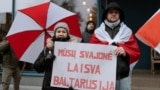 Lithuania — Belarusians in Vilnius protest against hybrid provocations near the Belarusian embassy, Vilnius, 7Dec2025