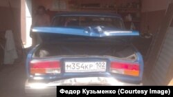 Разбитый автомобиль Федора Кузьменко 