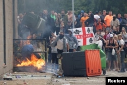 Массовые антииммиграционные протесты в Ротереме. Великобритания, 4 августа 2024 года
